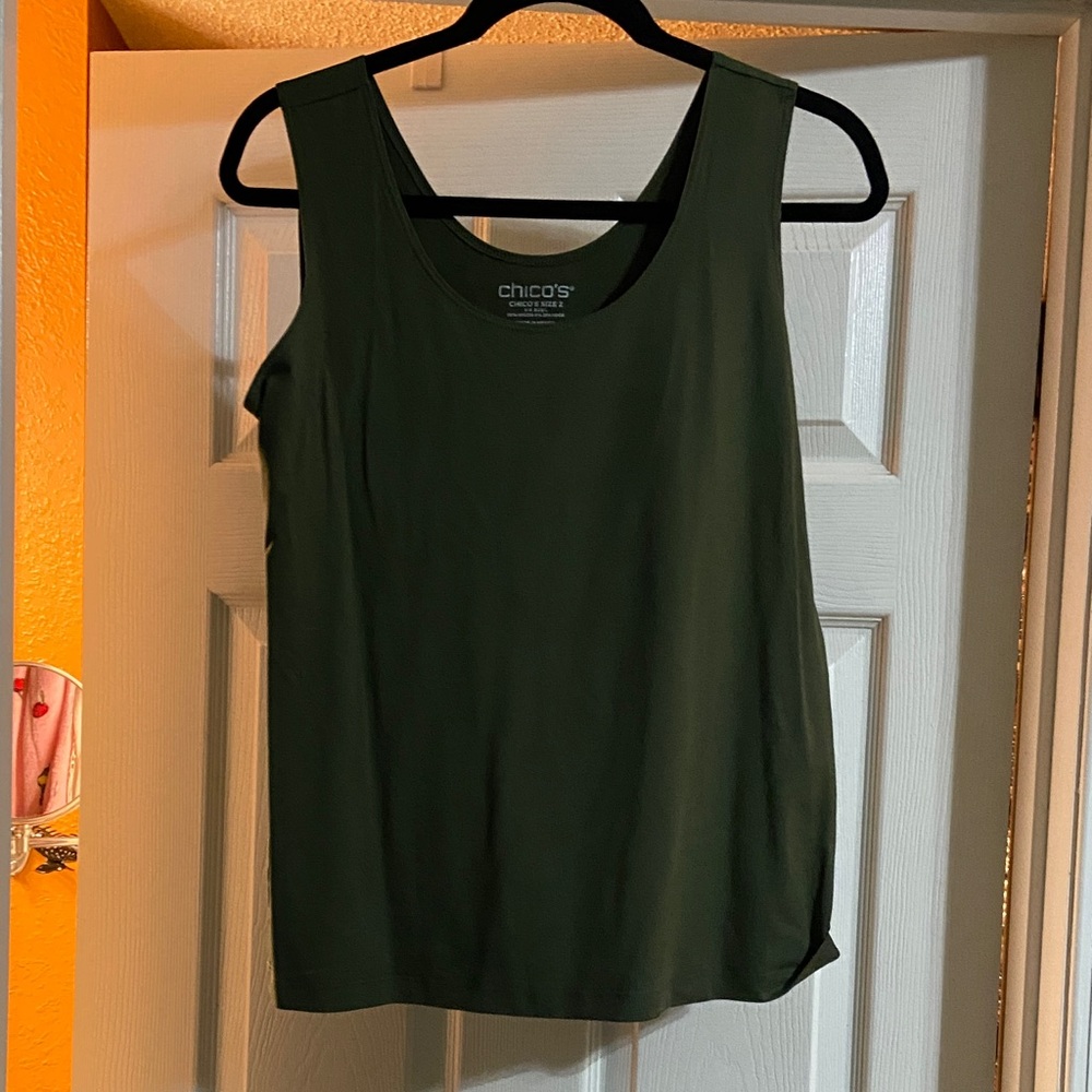 Chico's Dark Green Tank Top